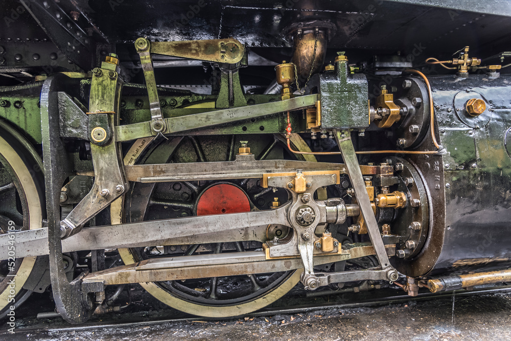 steam locomotive wheels mecanism