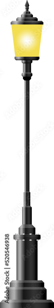 Realistic vintage street lamp clip art Stock Vector | Adobe Stock