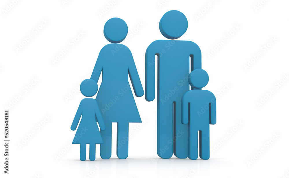 Parents with children for family concept Parents with children for family concept