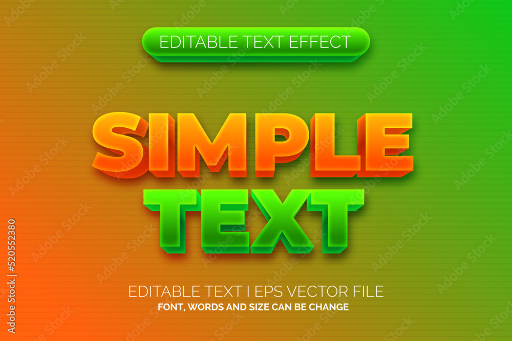 Fototapeta premium simple green nature text effect