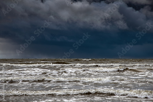 Fototapeta Naklejka Na Ścianę i Meble -  Stormy Baltic sea, Liepaja, Latvia.