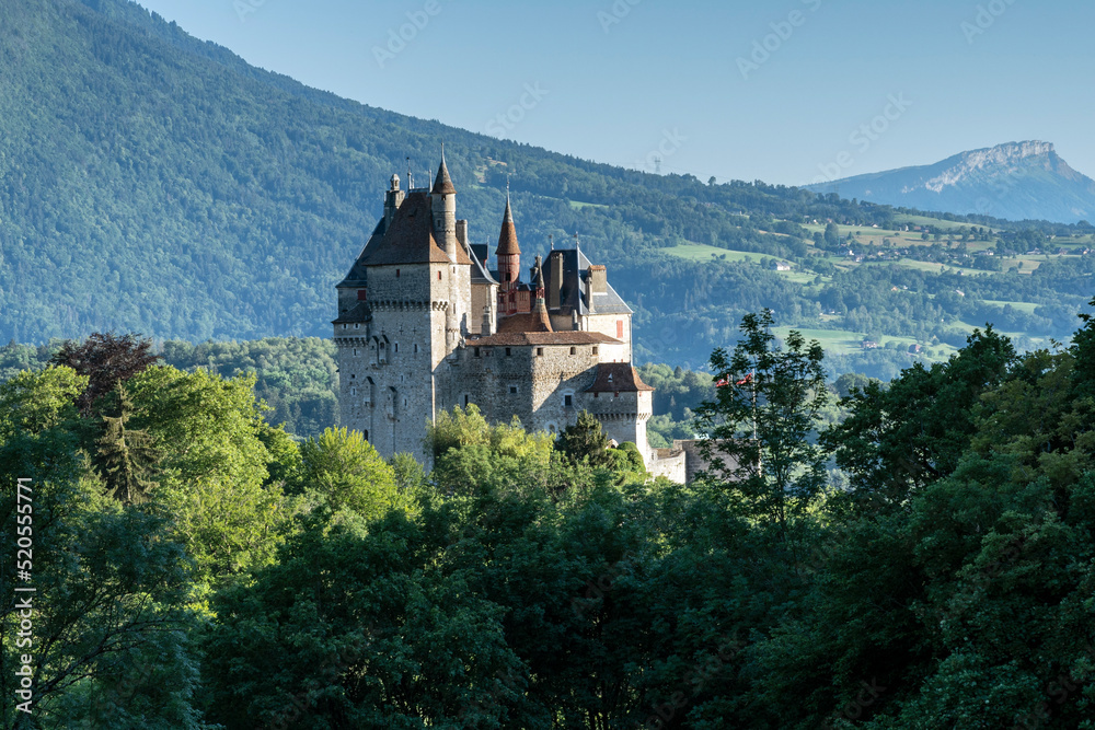 Naklejka premium Castle on landscapes of Annecy France