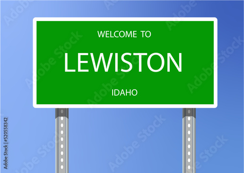 Vector Signage-Welcome to Lewiston, Idaho	 photo