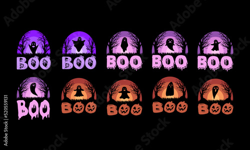 Halloween boo t-shirt design 