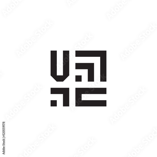 VC abstract initial symbol which is good for digital branding or print