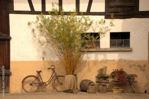 Aged countryside house exterior