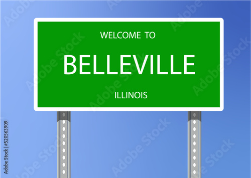 Vector Signage-Welcome to Belleville, Illinois	 photo