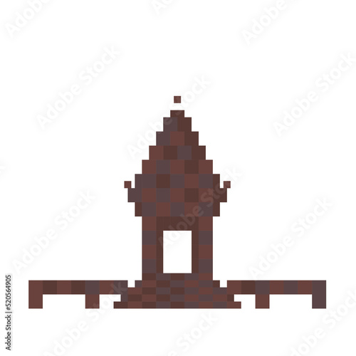 Buriram Vector Icon, Buriram Illustrations. Prasat Hin Mueang Tam Hindu religious ruin located in Buri Ram Province Thailand.