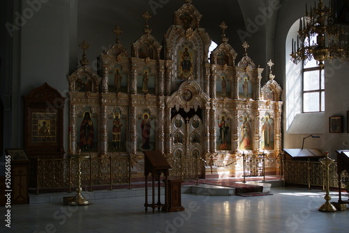 The altar inside the church of Matrona of Moscow on the bank of the Klyazma River on Klimov Street in Noginsk photo