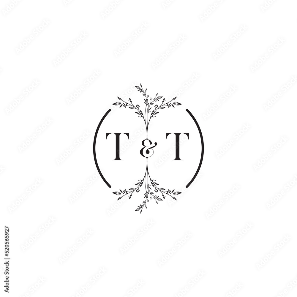 TT vector initial wedding logo symbol which is good for digital ...