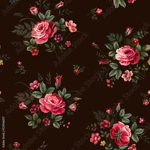 rose bouquet on dark background