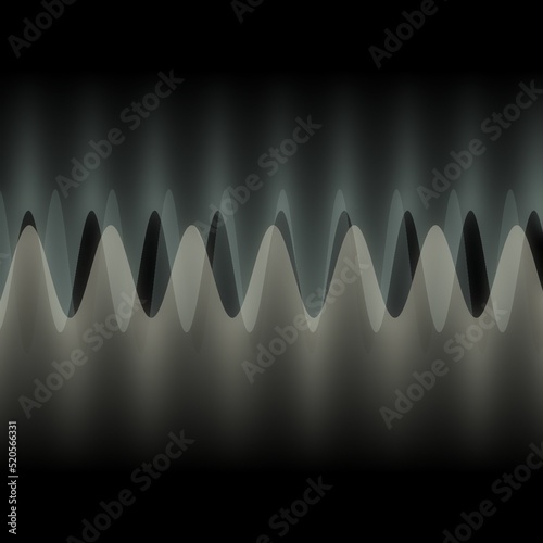 Illustration of multiple waves oscillating or overlapping by many small Digital vertical lines