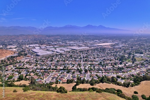 View of San Gabriel Mountains from Pomona, CA photo