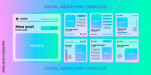Social media post template, instagram square post template