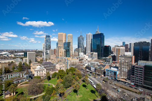 Melbourne CBD on a sunny day photo