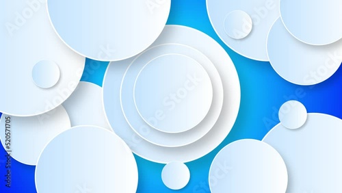 Cute circle bubbles with blue background