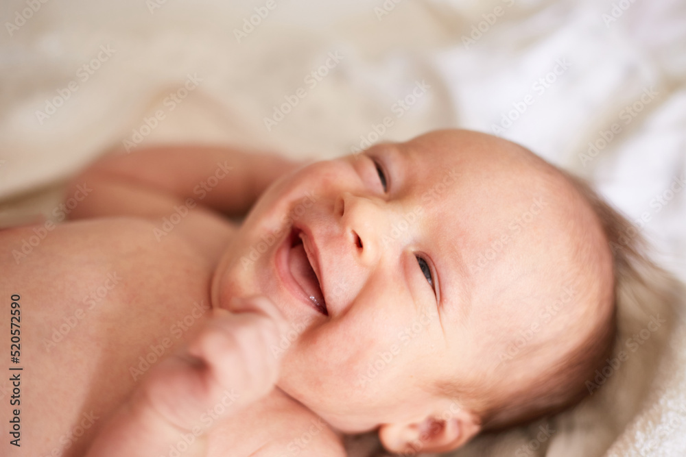 Smiling newborn one month old baby boy. smiling baby Smiling newborn one month old baby boy. smiling baby