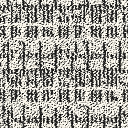 Monochrome Moiré Effect Textured Grid Pattern