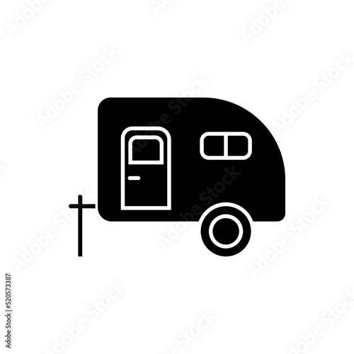 Camper icon vector. Tourist illustration sign. Travel symbol. trip logo.