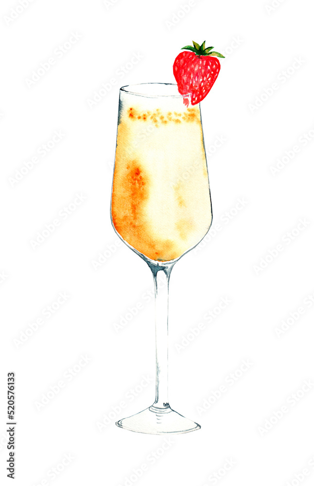 Champagne with strawberry Champagne with strawberry