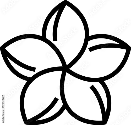 plumeria outline icon