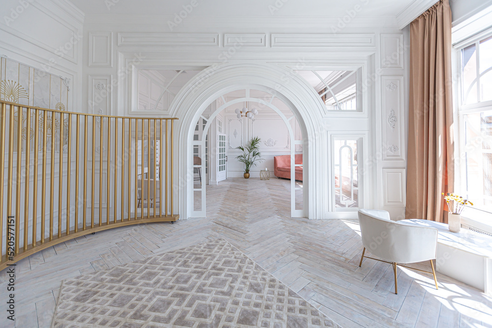 snow-white luxury apartment interior with Egyptian-style decor with light stylish furniture. huge panoramic windows and an archway. minimalism and simplicity with the elegance of modern housing design snow-white luxury apartment interior with Egyptian-style decor with light stylish furniture. huge panoramic windows and an archway. minimalism and simplicity with the elegance of modern housing design