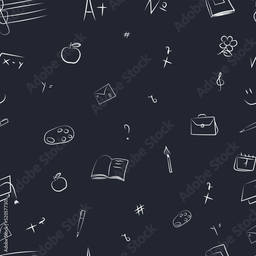 seamless pattern of school board 