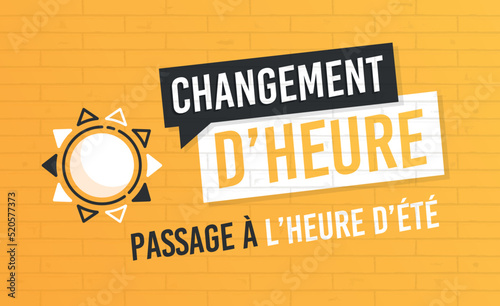 Changement d'heure - Passage à l'heure d'été