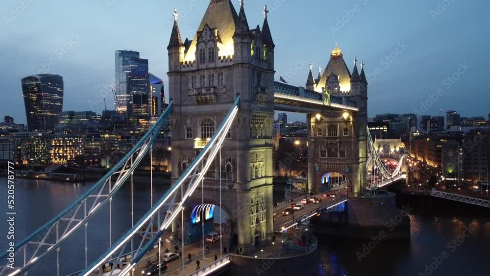 Tower Bridge London after sunset