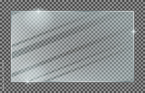 Glass plate isolated on a transparent background