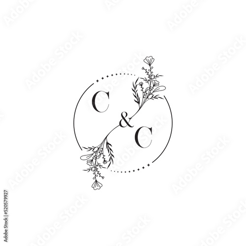 CC initial design wedding logo symbol which is good for digital branding or print