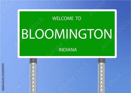 Vector Signage-Welcome to Bloomington, Indiana photo