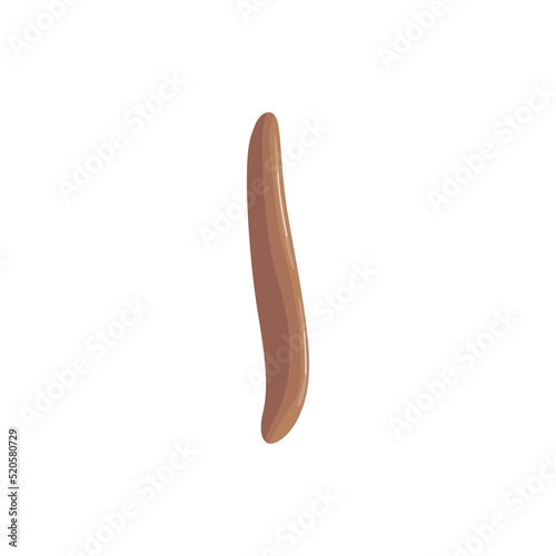 Normal stool condition of healthy digestive system, flat vector isolated.