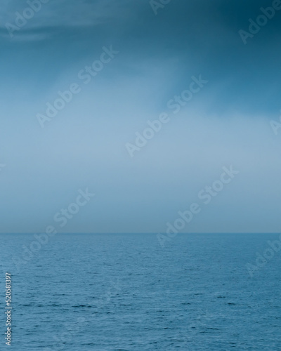 Ocean view on cloudy barcelona, spain during day © Vincent