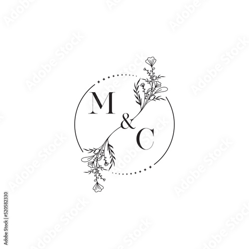 MC initial design wedding logo symbol which is good for digital branding or print