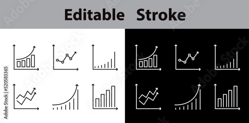 Simple Set of Graph Related Vector Line Icons. Contains such Icons as LINE GRAPHICS Graphic, Statistics, Column Chart and more. Editable Stroke. Pixel Perfect.