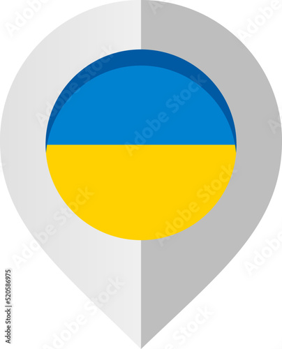 Free Download Flag of Ukraine, maps pin - GFXLoad