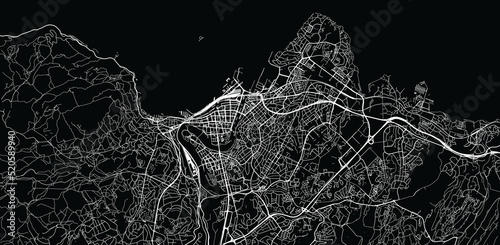Urban vector city map of Trondheim, Norway, Europe photo
