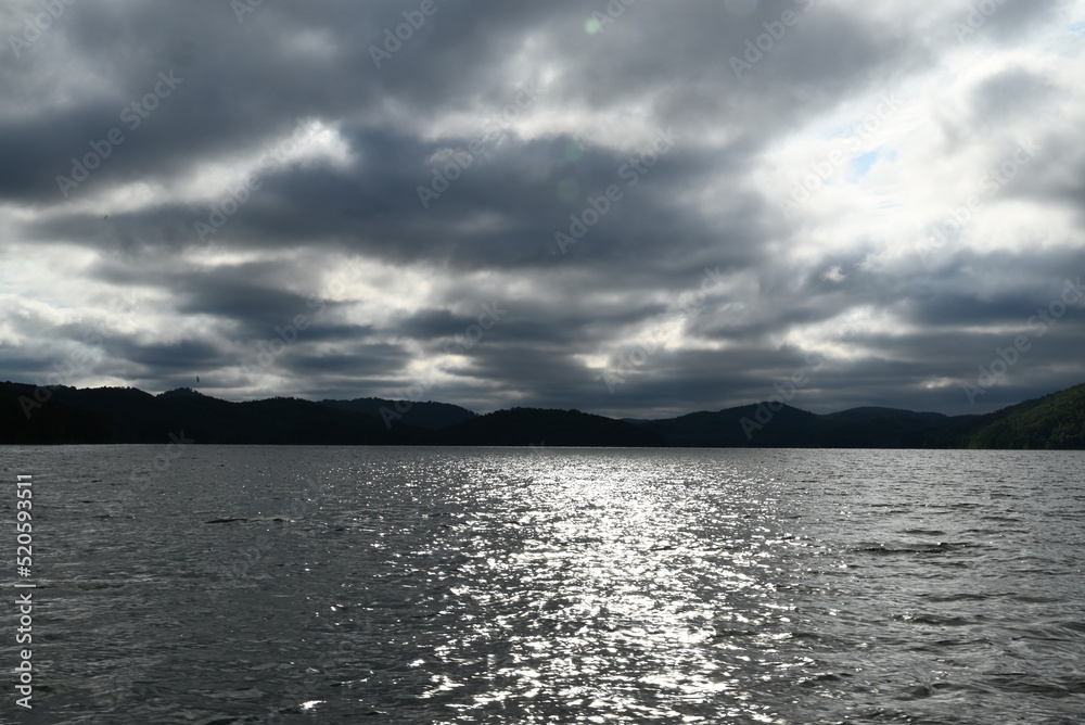 Beaver bend, Broken Bow lake, landscape. Broken bow Oklahoma. Sunrise