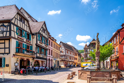 Altstadt von Kaysersberg, Elsass, Frankreich 