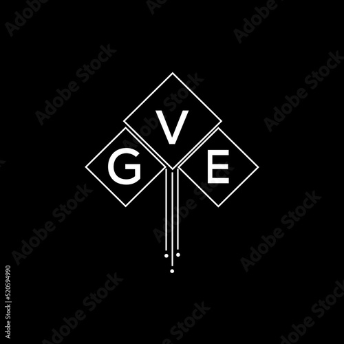 GVE letter logo design with white background in illustrator, GVE vector logo modern alphabet font overlap style.
 photo