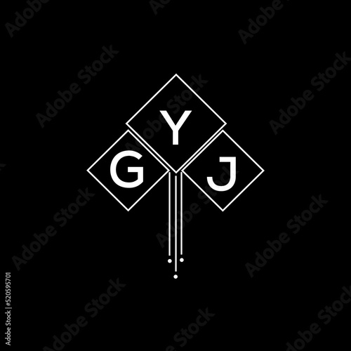 GYJ letter logo design with white background in illustrator, GYJ vector logo modern alphabet font overlap style.
 photo