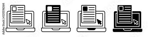 Online learning icon vector set. webinar illustration sign collection. web school symbol.