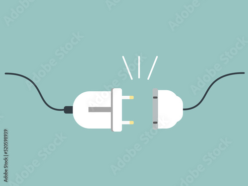 コンセントを抜く 節電 省エネ ベクターイラスト