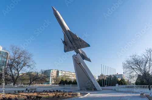 MIG monument, Aktau, Caspian Sea, Kazakhstan photo
