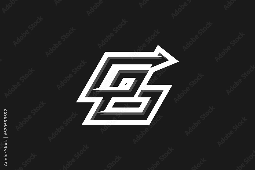 G letter arrow line style logo modern abstract gravity icon symbol G letter arrow line style logo modern abstract gravity icon symbol