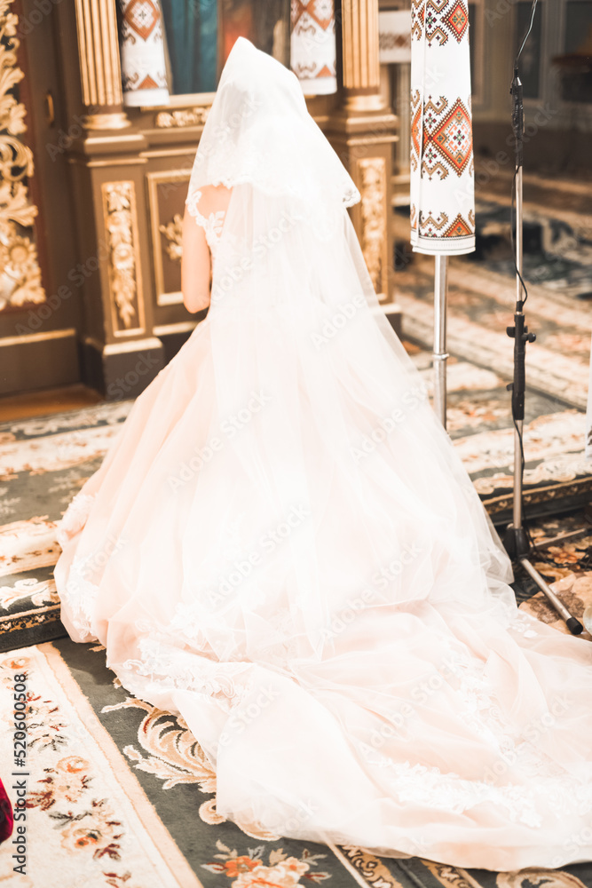 Beautiful bride get married in a church Beautiful bride get married in a church