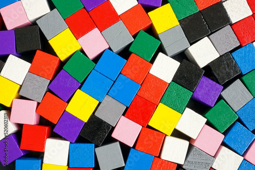 Abstract background of colorful cubes as a symbol of creativity and ideas.