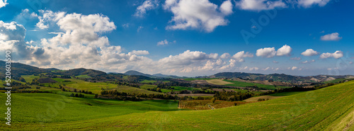 The hills of Casatico in autumn, Langhirano, Parma, Emilia Romagna, Italy photo