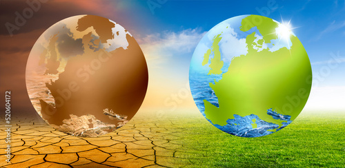 Klimawandel zu einer grünen Umwelt auf der Erde